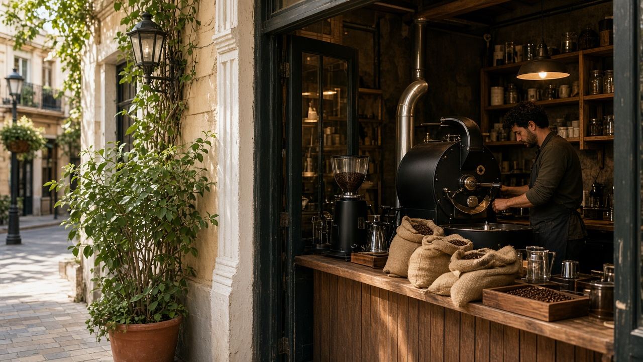 Coffee shop / small specialty roastery at Bikenook House